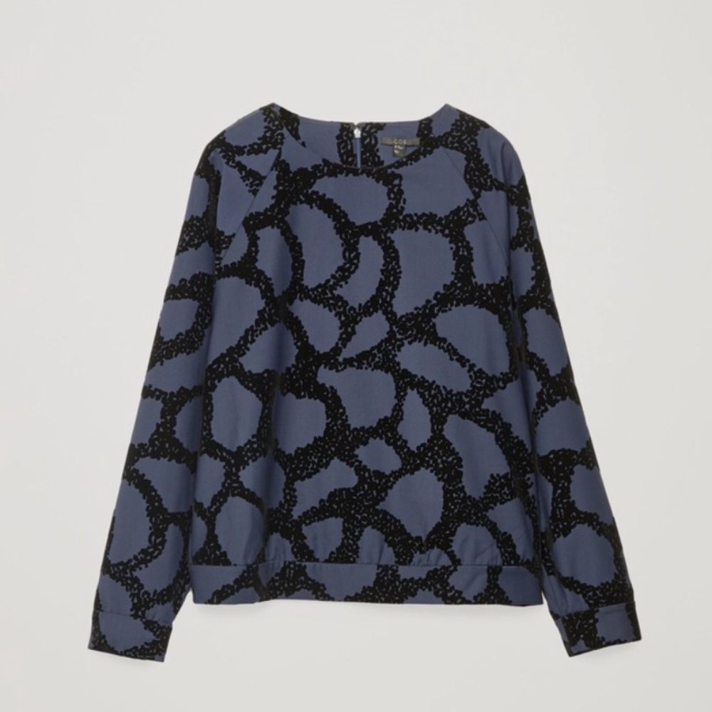 COS Flock-Print Top